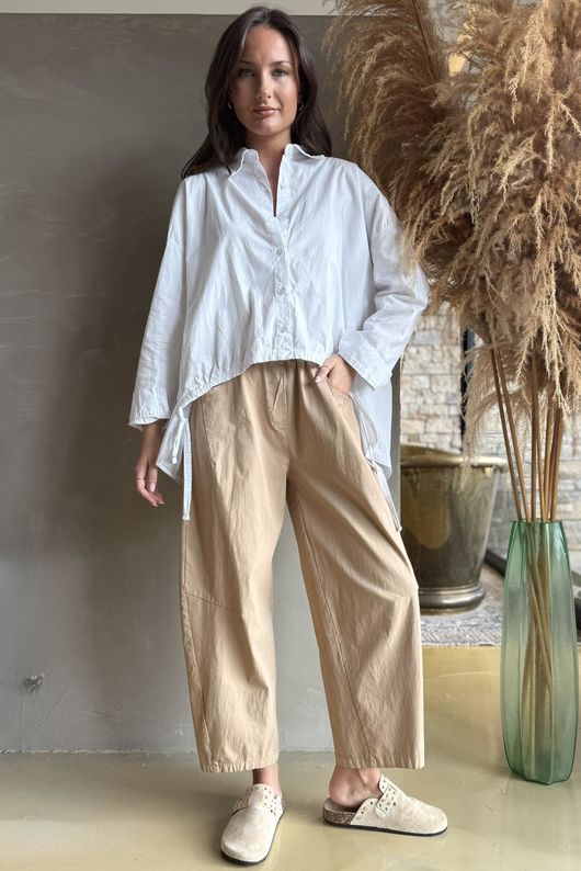 Paloma French Tuck Shirt White